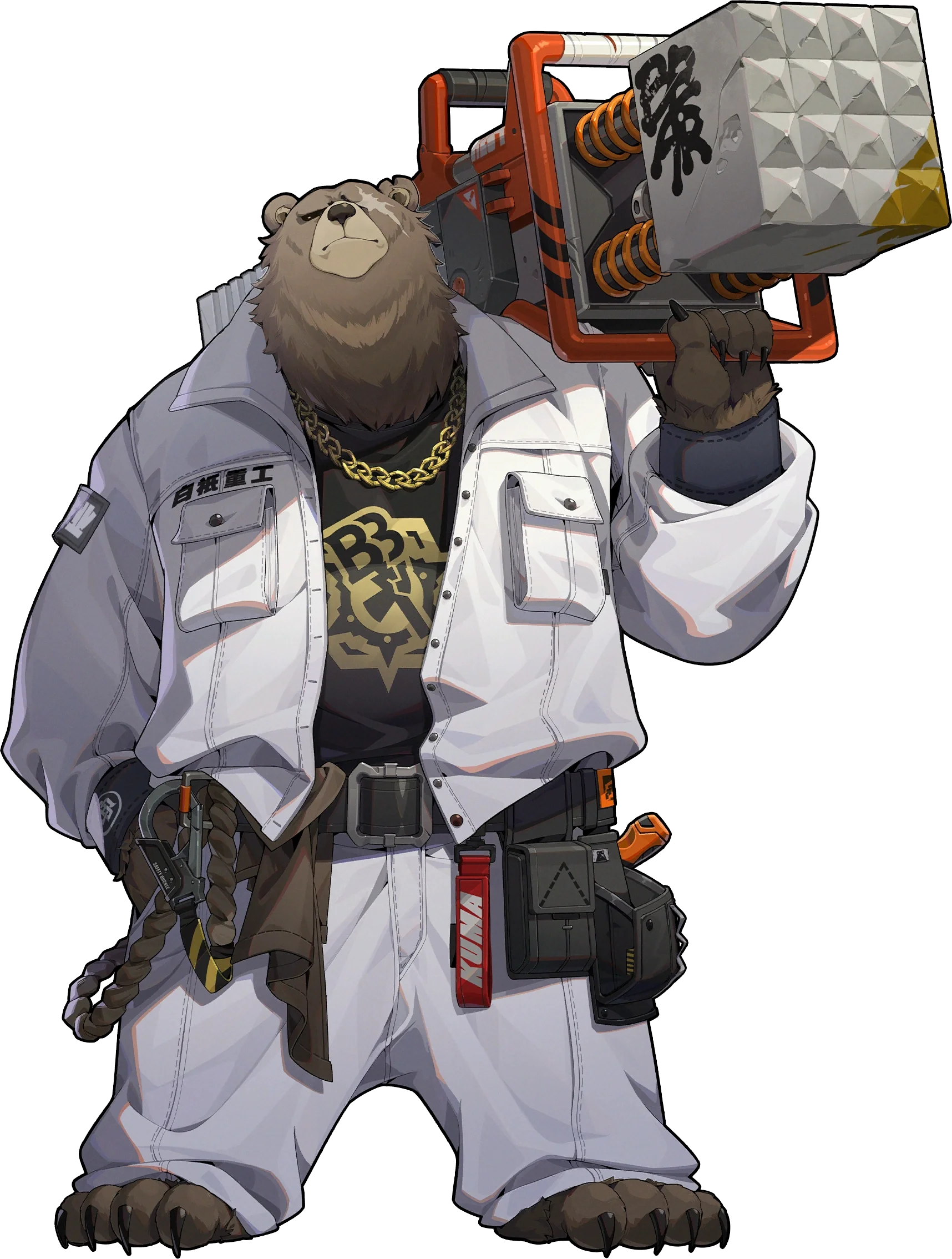Ben Bigger ZZZ full body art Ben Bigger full body splash art — Zenless Zone Zero Fire Defense agent