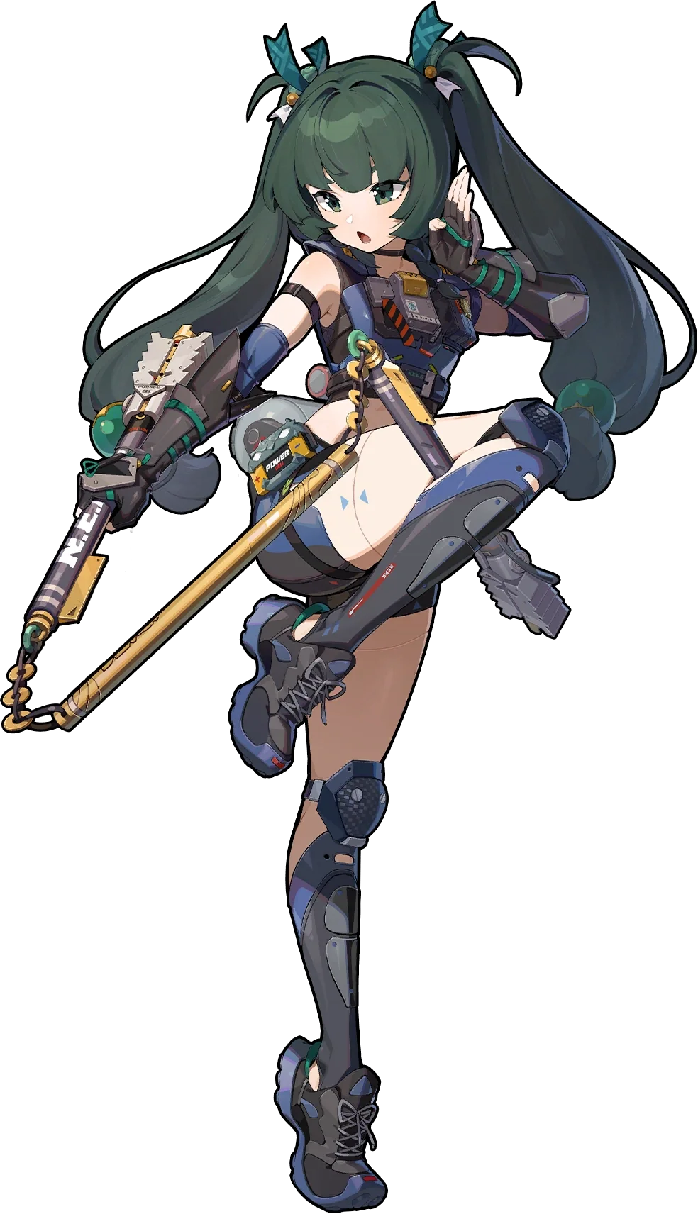 Qingyi ZZZ full body art Qingyi full body splash art — Zenless Zone Zero Electric Stun agent