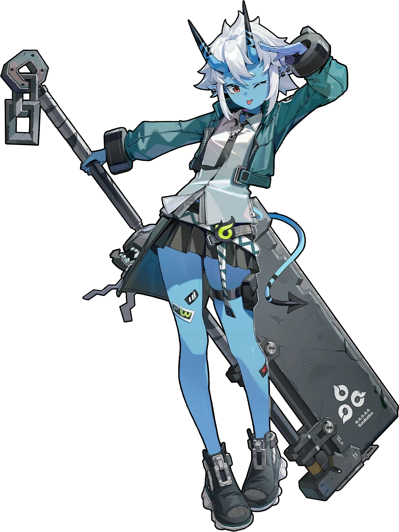 Soukaku ZZZ full body art Soukaku full body splash art — Zenless Zone Zero Ice Support agent