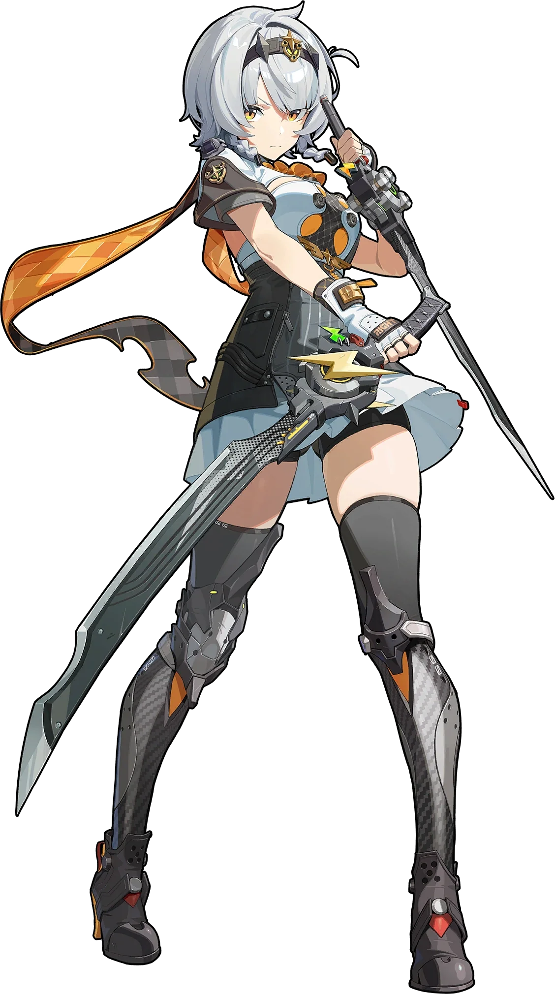 Silver Soldier Anby ZZZ full body art Silver Soldier Anby full body splash art — Zenless Zone Zero Electric Attack agent