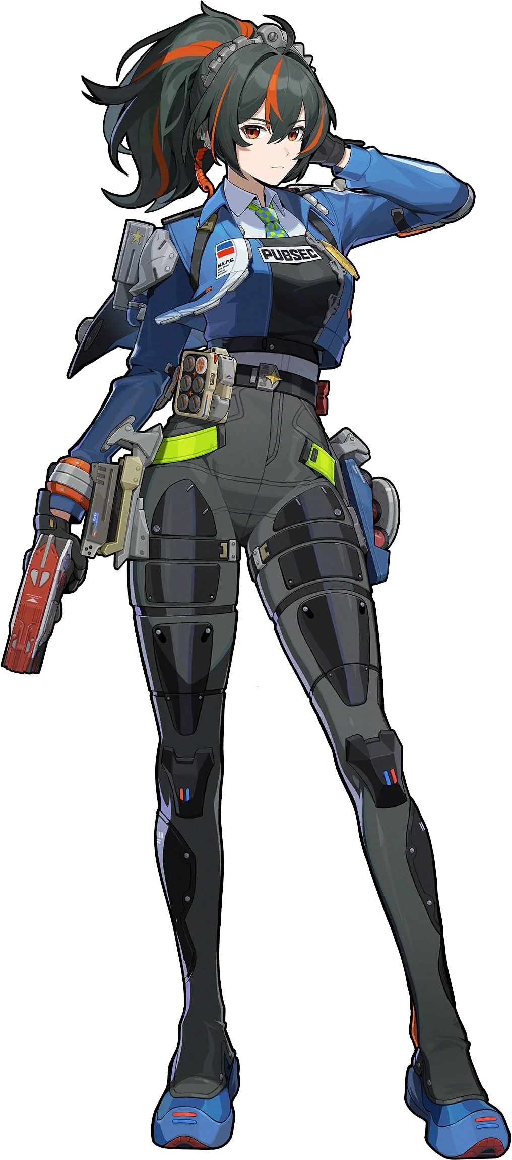 Zhu Yuan ZZZ full body art Zhu Yuan full body splash art — Zenless Zone Zero Ether Attack agent